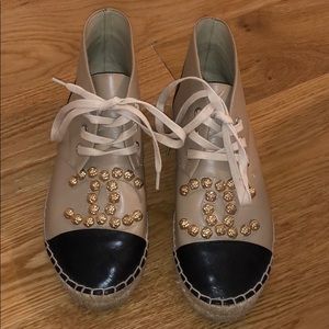 chanel espadrilles high top